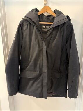 Helly Hansen Women's Dark Gray Hooded Ski Jacket